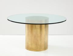  Brueton 1970s Mid Century Modern Brass Drum Base Dining Table Attributed To Brueton - 2950584