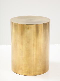  Brueton 1970s Mid Century Modern Brass Drum Base Dining Table Attributed To Brueton - 2950589