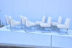  Brueton 1970s Steel And Velvet Dining Chairs Attributed To Brueton Set Of 8 - 2653075