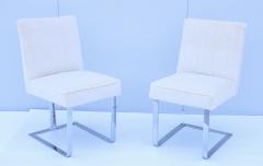  Brueton 1970s Steel And Velvet Dining Chairs Attributed To Brueton Set Of 8 - 2653077