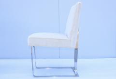  Brueton 1970s Steel And Velvet Dining Chairs Attributed To Brueton Set Of 8 - 2653081