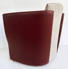  Brueton Brueton 2 tone Leather Embrace Club Chairs by Victor I Dziekiewicz - 4222520