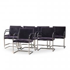  Brueton Brueton Brno Mid Century Chrome Dining Chairs Set of 8 - 4532279