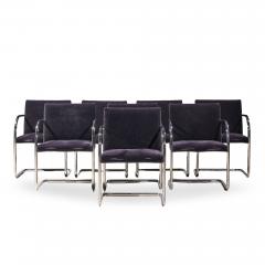  Brueton Brueton Brno Mid Century Chrome Dining Chairs Set of 8 - 4532280