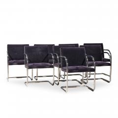  Brueton Brueton Brno Mid Century Chrome Dining Chairs Set of 8 - 4532518