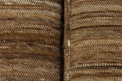  Brueton Brueton Brown and Beige Striped Upholstery and Chrome Daybed - 2794484