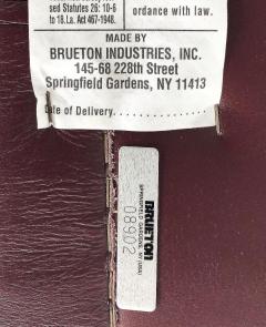  Brueton Brueton Leather and Stainless Cantilevered Chairs Set of 8 - 3500785