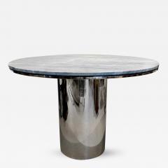  Brueton Brueton Sleek Stainless Steel and Marble Table 1970s - 338137