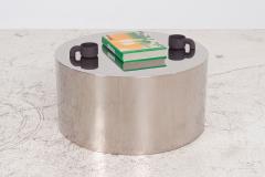  Brueton Custom Polished Metal Drum Coffee Table in the Style of Brueton 1980 - 4748788