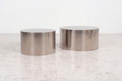  Brueton Custom Polished Metal Drum Coffee Table in the Style of Brueton 1980 - 4748790