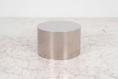  Brueton Custom Polished Metal Drum Side Table in the Style of Brueton 1980 - 4748803