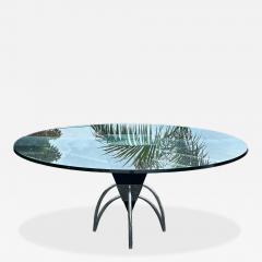  Brueton Granite Stainless Steel and Glass Dining Table Brueton Atrributed - 4256409