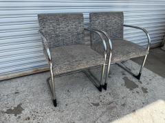  Brueton Pair of Tubular Chrome Brno Chairs - 4330697