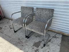  Brueton Pair of Tubular Chrome Brno Chairs - 4330738