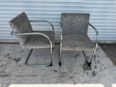  Brueton Pair of Tubular Chrome Brno Chairs - 4330740