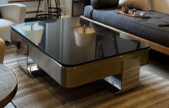  Brueton Polished Steel and Granite Coffee Table USA c 1970 - 4111209