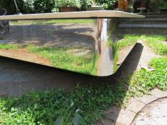  Brueton Uira Grayboff Coffee Table Steel Marble 1970s Brueton Mid Century Modern - 1612791