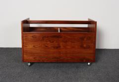  Bruksbo Norwegian Rosewood Magazine Rack Record LP Caddy by Rolf Hesland for Bruksbo - 4611167