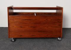  Bruksbo Norwegian Rosewood Magazine Rack Record LP Caddy by Rolf Hesland for Bruksbo - 4611168