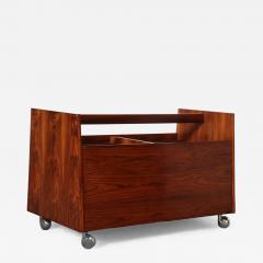  Bruksbo Norwegian Rosewood Magazine Rack Record LP Caddy by Rolf Hesland for Bruksbo - 4614160