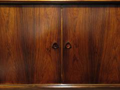  Bruno Hansen 1950s Scandinavian Brazilian Rosewood Sideboard with Center Bar - 4058074