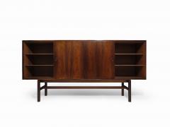  Bruno Hansen 1950s Scandinavian Brazilian Rosewood Sideboard with Center Bar - 4058079