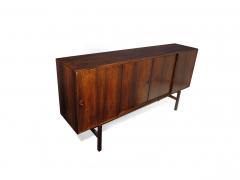  Bruno Hansen 1950s Scandinavian Brazilian Rosewood Sideboard with Center Bar - 4058083