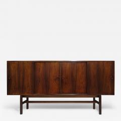  Bruno Hansen 1950s Scandinavian Brazilian Rosewood Sideboard with Center Bar - 4061595