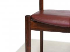  Bruno Hansen Four Danish Solid Brazilian Rosewood Dining Chairs - 3439658