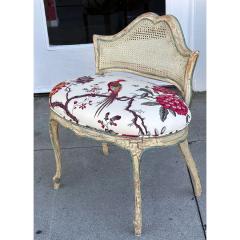  Brunschwig Fils Antique French Louis XV Vanity Stool W Brunschwig Fils Bird Toille - 3338797