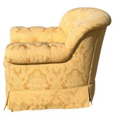  Brunschwig Fils Brunchwig Fils Yellow Damask Fully Upholstered Club Chair 1 of 2 - 4416210