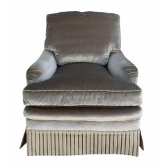  Brunschwig Fils Brunschwig Fils Fully Upholstered Mohair Silk Club Chair - 4530563