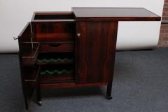  Bruskbo Mid Century Norwegian Modern Rosewood Flip Top Rolling Dry Bar by Torbj rn Afdal - 2311713