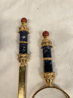  Buccellati 1970s letter opener and magnificent glass in the style of Buccellati - 3866424