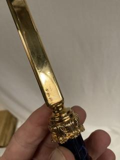  Buccellati 1970s letter opener and magnificent glass in the style of Buccellati - 3866426