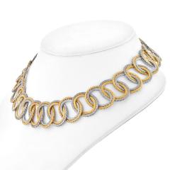  Buccellati BUCCELLATI 18K TWO TONE OPEN LINK RASO COLLAR NECKLACE - 2554026