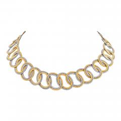  Buccellati BUCCELLATI 18K TWO TONE OPEN LINK RASO COLLAR NECKLACE - 2557645