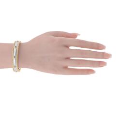 Buccellati Buccellati 18K Two Tone Capri Macri 7 Sapphire Bangle Bracelet - 4698536