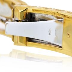  Buccellati Buccellati 18K Two Tone Capri Macri 7 Sapphire Bangle Bracelet - 4698540