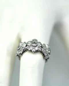  Buccellati Buccellati 18K White gold Diamond 3 Blossom Ring - 3575148
