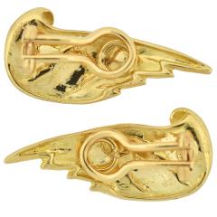  Buccellati Buccellati 18kt Gold Feather Wing Earrings - 2280745