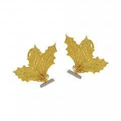  Buccellati Buccellati Foglia Cardo Gold Leaf Earrings - 2626084