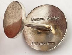  Buccellati Buccellati Italian Pair of Sterling Silver Cufflinks with Sunflower Motif - 3247201