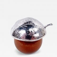  Buccellati Buccellati Modern Sterling Silver Murano Glass Mushroom Jam Pot - 4344643