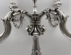  Buccellati Buccellati Rare Italian Silver Pair of 5 Light Candelabra - 3344726