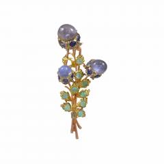  Buccellati Buccellati Sapphire Emerald Brooch - 151859