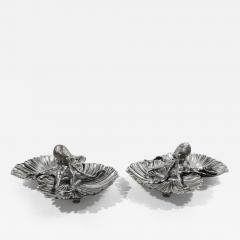  Buccellati Pair of Buccellati Sterling Silver Octopus Seafood Shell Bowls - 3753394