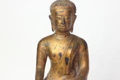  Buddha Buddhism Antique Thai Bronze Seated Buddha in Sukhothai style 19th century - 3538962