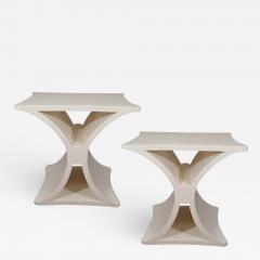  Burden A Pair of Contemporary X Form End Tables in the manner of Jean Michel Frank - 589097