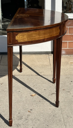  Burton Ching Ltd 18th C Style George III Mahogany Inlaid Demilune Table by Burton Ching - 3856576